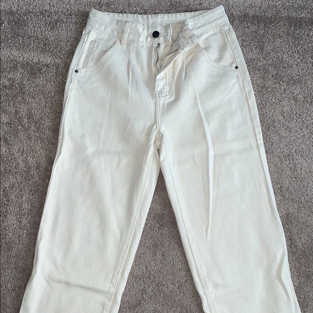 Beige / Cream High Waisted Pants - Picture 1 of 5